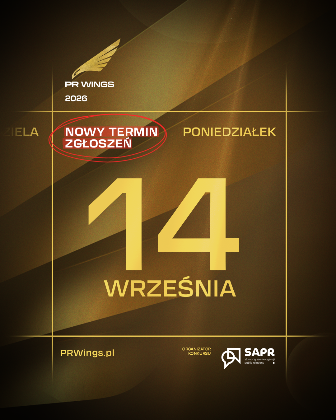 PR Wings: więcej czasu na zgłoszenia. Nowy termin upływa 14 września PR Wings: więcej czasu na zgłoszenia. Nowy termin upływa 14 września